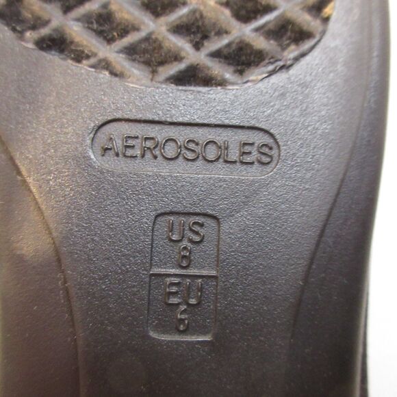 Women's Aerosoles Betunia Black Metal Feather Slip-On Shoes US Size 8 - Picture 6 of 7